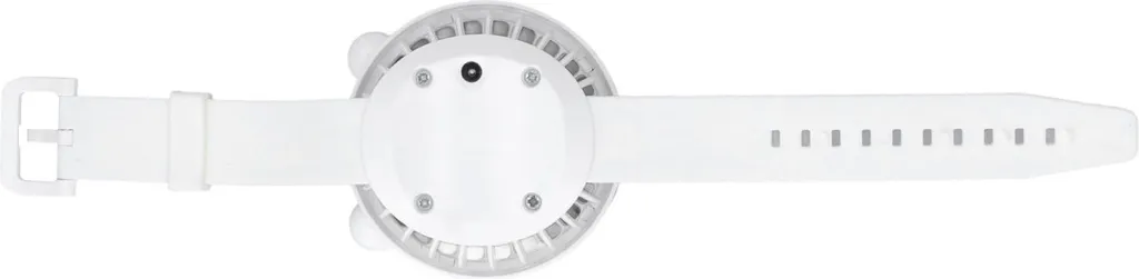 Ventilatore da polso, ricarica USB, graziose orecchie da orso, portatile, cinturino con personaggi dei cartoni animati, piccolo, bianco freddo