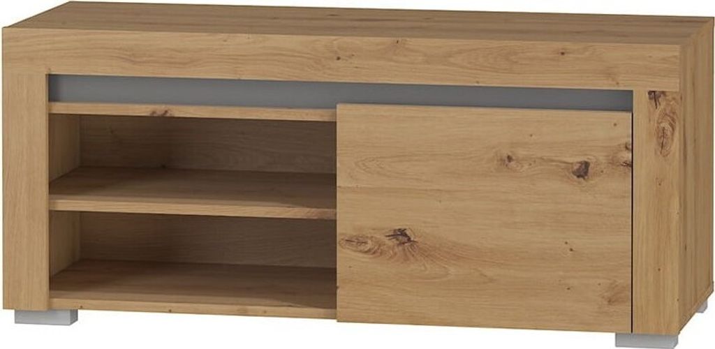 Furniture24 Fernsehschrank 106 cm Arizona RRTV-2 Lowboard 1 türiger Tv Schrank Unterschrank Wohnzimmerschrank