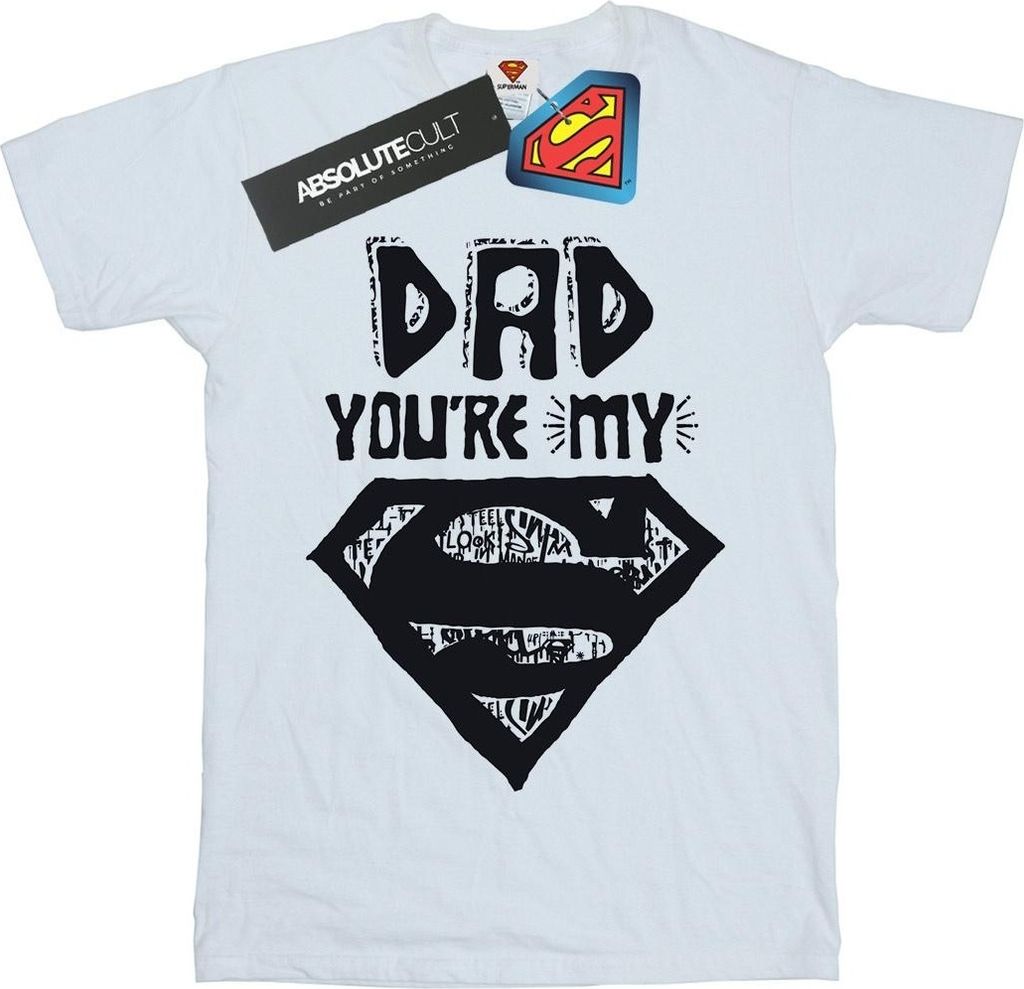 DC Comics - "Super Dad" T-Shirt für Herren BI45387 (L) (Weiß)