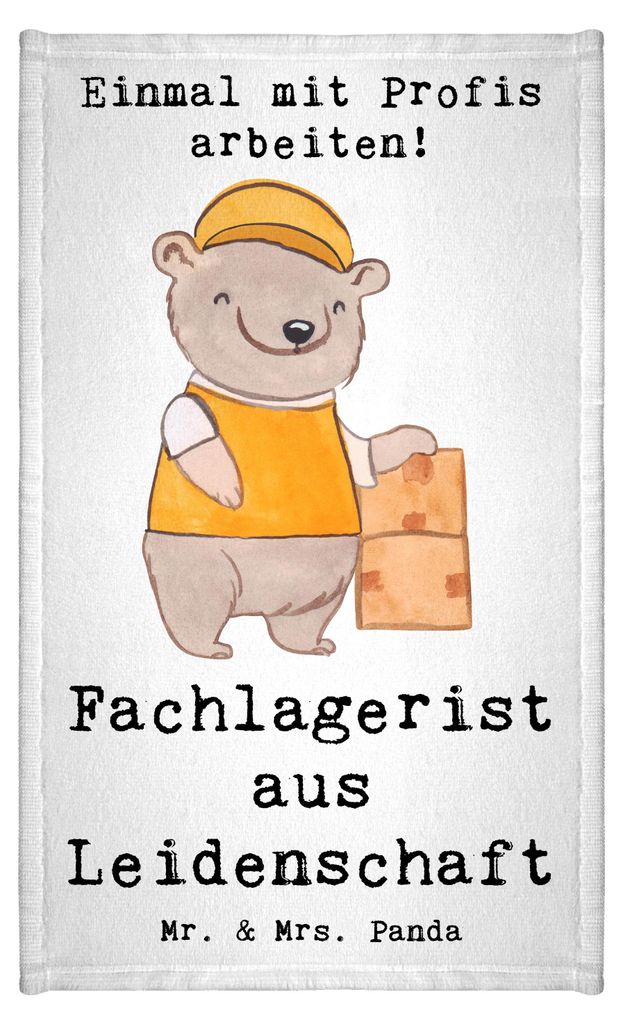 Mr. & Mrs. Panda Handtuch Fachlagerist Leidenschaft - Weiß - Geschenk, Frotteehandtuch, Lagerarbeiter, baumwolle, Baumwollhandtuch, Klein, Gästet...