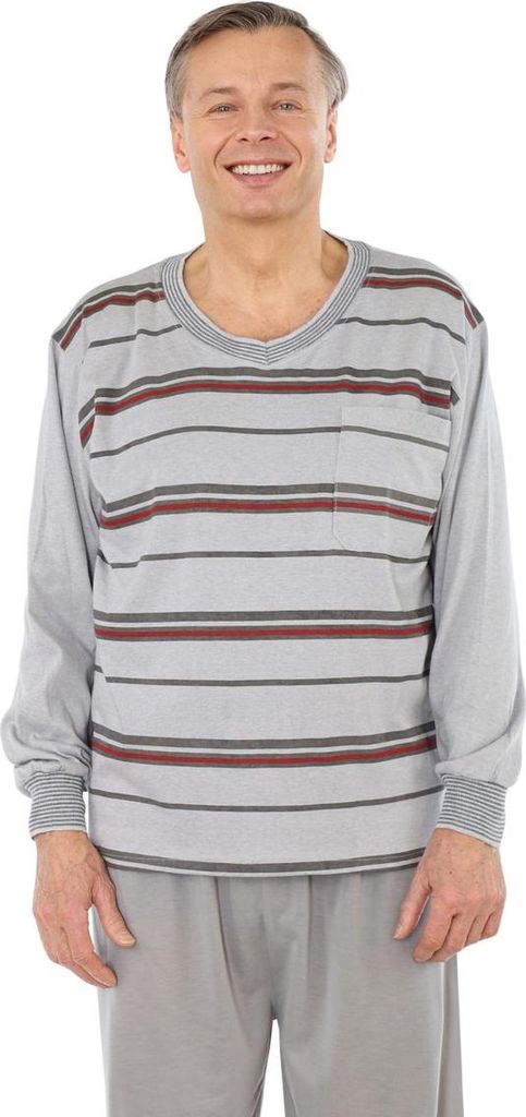 Pyjama Herren lang Schlafanzug Schlafkleidung Nachtwäsche, Produktbild 