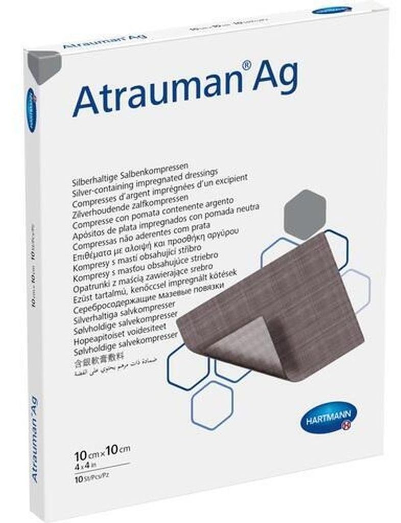 ATRAUMAN Ag 10x10 cm steril Kompressen Produktbild 