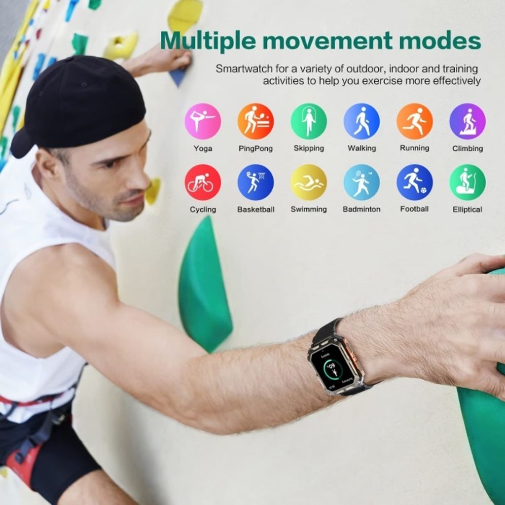 Smartwatch Herren mit Telefonfunktion 1,83" HD Display Produktbild 3