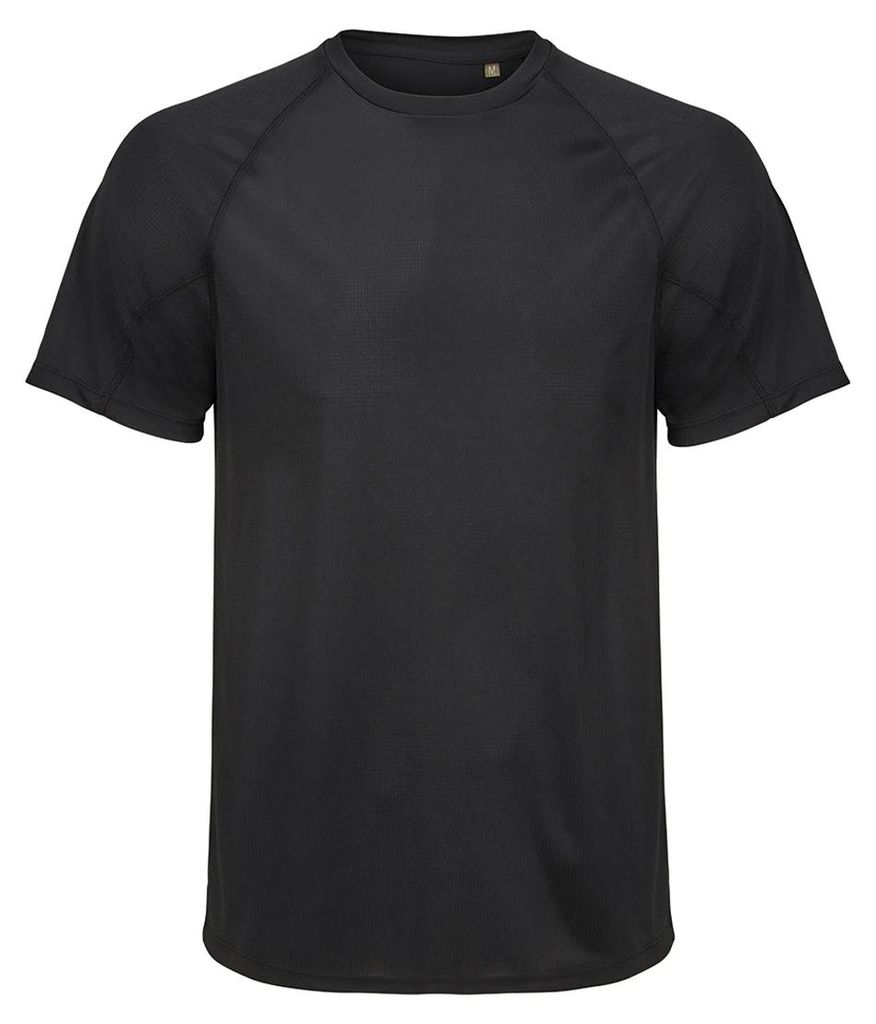 SOLS - "Performance" T-Shirt für Herren/Damen Uni, Ripstop-Gewebe PC8269 (XS) (Schwarz)