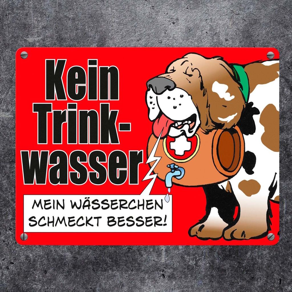 WOLFPACK „Kein Trinkwasser“-Schild – 30x21 Cm, Robustes Warnschild Für Wasserleitungen