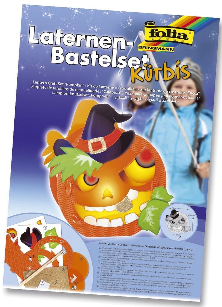 Folia 94107 Laterne Bastelset "Kürbis" Produktbild 