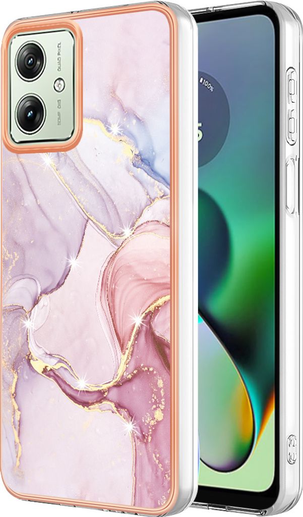 Hülle für Motorola Moto G54 Muster TPU Silikon Stoßdämpfer Bumper Schutzhülle Kupfer