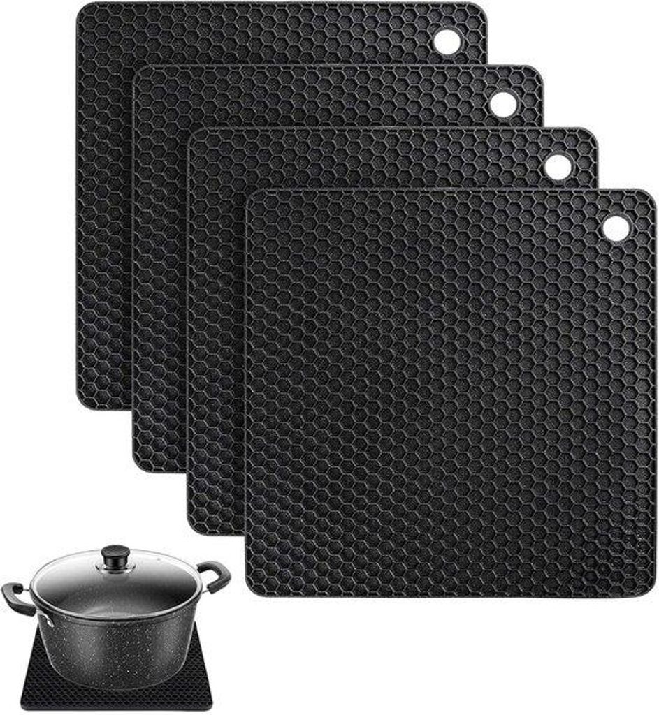 Silikon-Töpfeinlegesätze (Set von 4) - Vielseitig - Hitzebeständig bis 240 °C - Hochwertige silikon-Töpfeinlegesätze für Pfannen und Töpfe