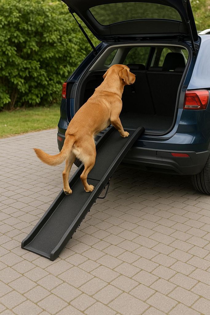 Kunststoff Hunderampe 152 Cm 50 Kg Belastbarkeit Klappbar Fr Auto   Hundetreppe Einstiegshilfe Hunderampe Kunststoff 50kg