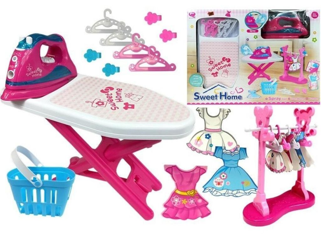 Leantoys Bügeleisen + Bügelbrett rosa Produktbild 