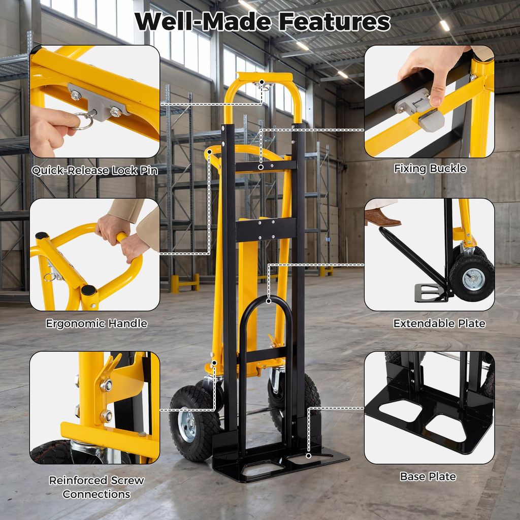 COSTWAY 3-in-1 Sackkarre & Transportwagen, Transportkarre COSTWAY 3-in-1 Sackkarre & Transportwagen, Transportkarre