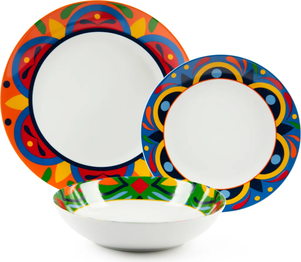 Servizio Tavola Excelsa Cancun Porcellana 12 Pezzi Colorati | Shop