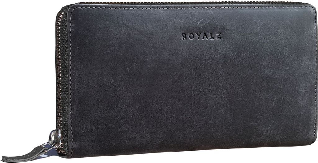 ROYALZ 'Lilly" Vintage Portemonnaie Damen Groß Leder - große Geldbörse mit 12 Kartenfächern - Echtleder Geldbeutel RFID Schutz - viele Fächer ...