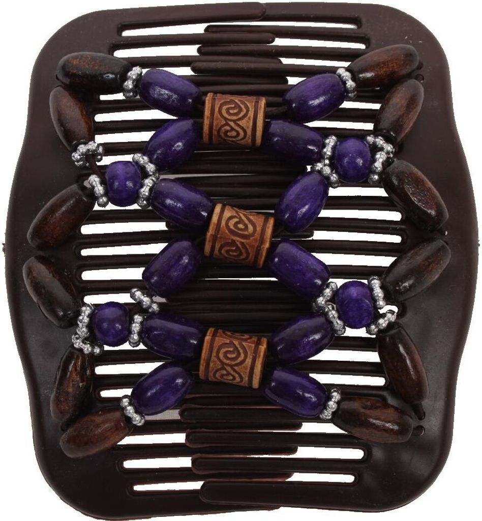 Trend African Hairclip Haarklammer mit Ornamenten lila Produktbild 