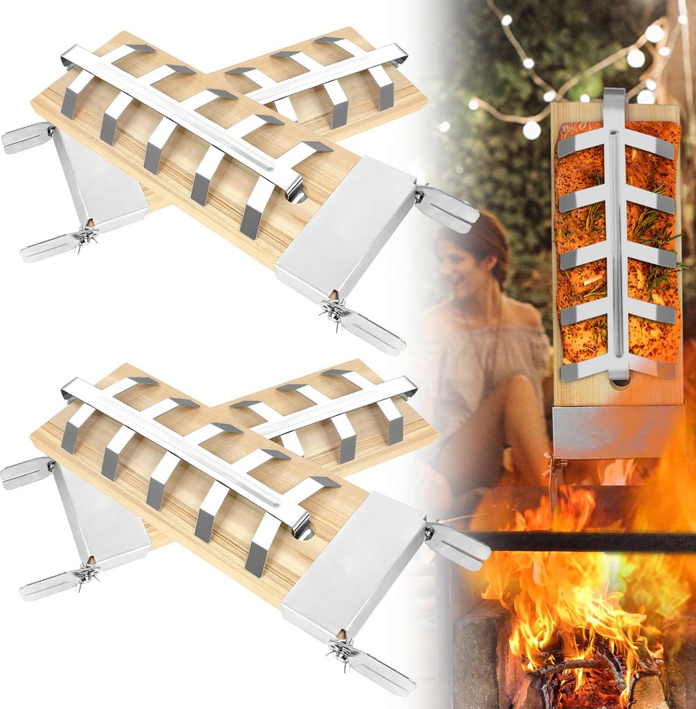 XINZI Flammlachsbretter, 4X Räucherbrett aus Zedernholz, Produktbild 