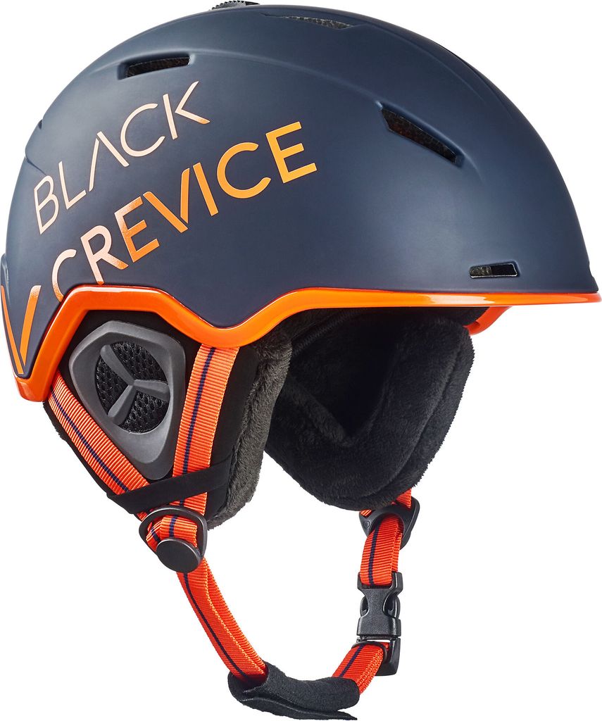 BLACK CREVICE - Ski-& Snowboardhelm - Modell: VAIL | Farbe: Navy/Orange | Größe: L (58-61 cm)