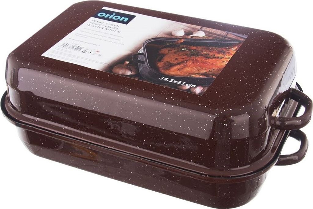 Webake Emaille Bräter 35,6 Cm Mit Deckel – Backform Für Lasagne, Kuchen & Mehr Aus Emailliertem Stahl