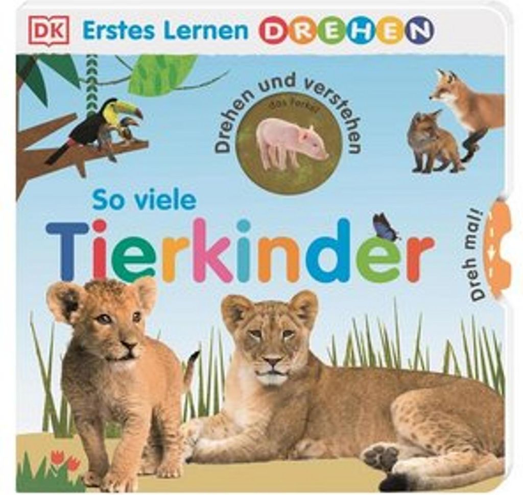 Erstes Lernen Drehen. So viele Tierkinder