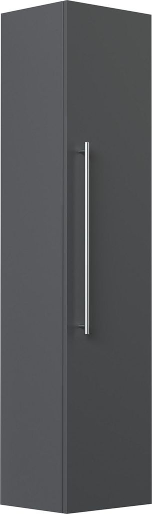 Badschrank Badezimmer-Hochschrank LEVANA XXL 35x150x30 cm Grafit Soft Touch