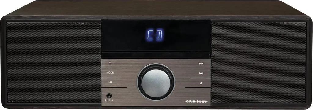 Lecteur CD Bluetooth Crosley CR3502ABK au design vintage et bois noir