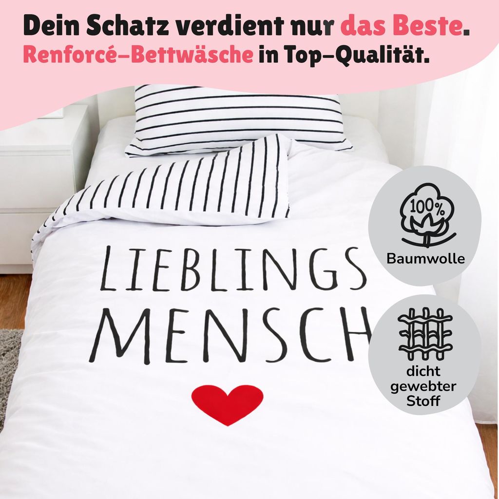 Partner Bettwäsche Set 4-teilig 135x200 80x80 cm