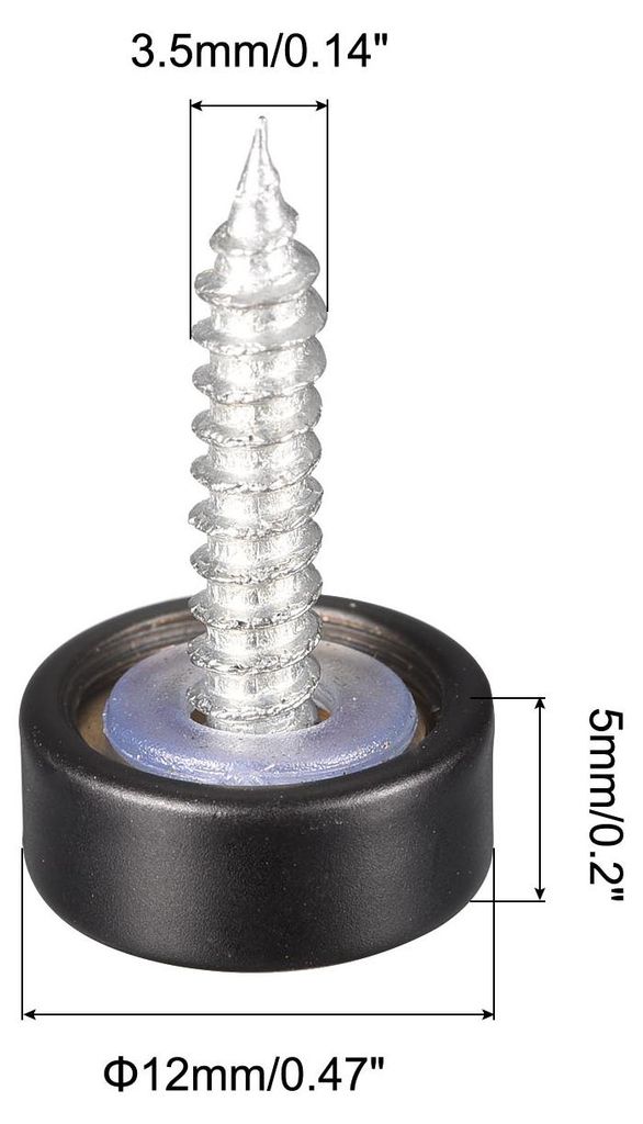 6 Stš¹ck Spiegel Schrauben 12mm/0.47" Messing Dekorative Kappe Bolzen Abdeckung N?gel Befestigungen fš¹r Spiegel Tische Badplatten Schr?nke Gla...
