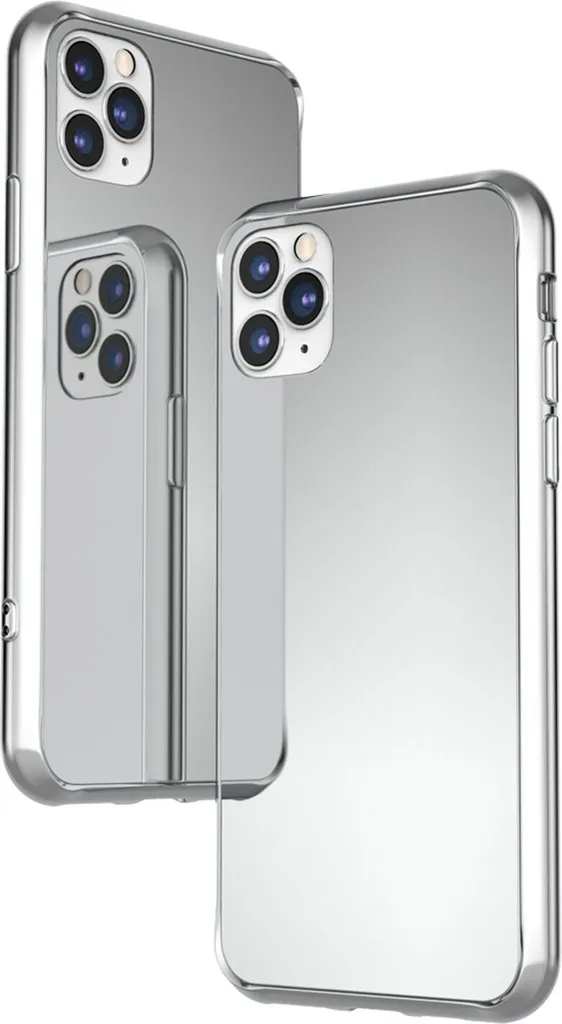 Cover NALIA iPhone 11 Pro Specchio 9H Vetro Temperato - Argento