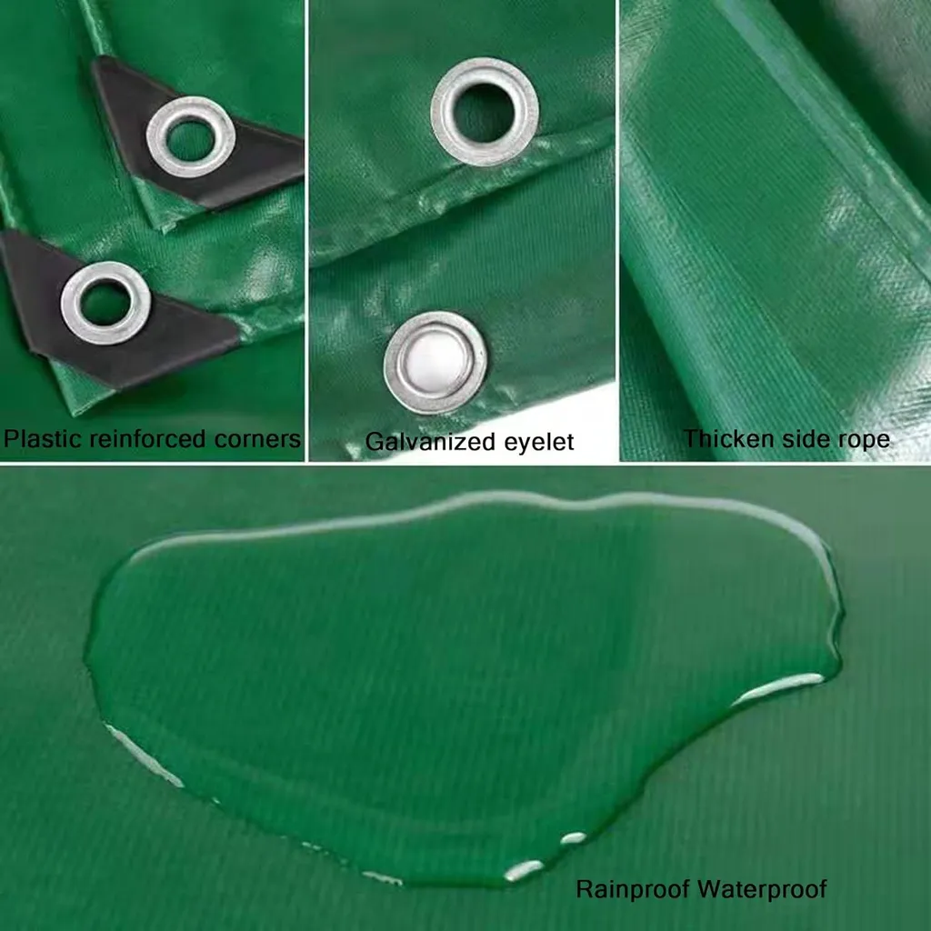 Bâche en PVC avec œillets renforcés 2x3m - Protection UV Vert Émeraude