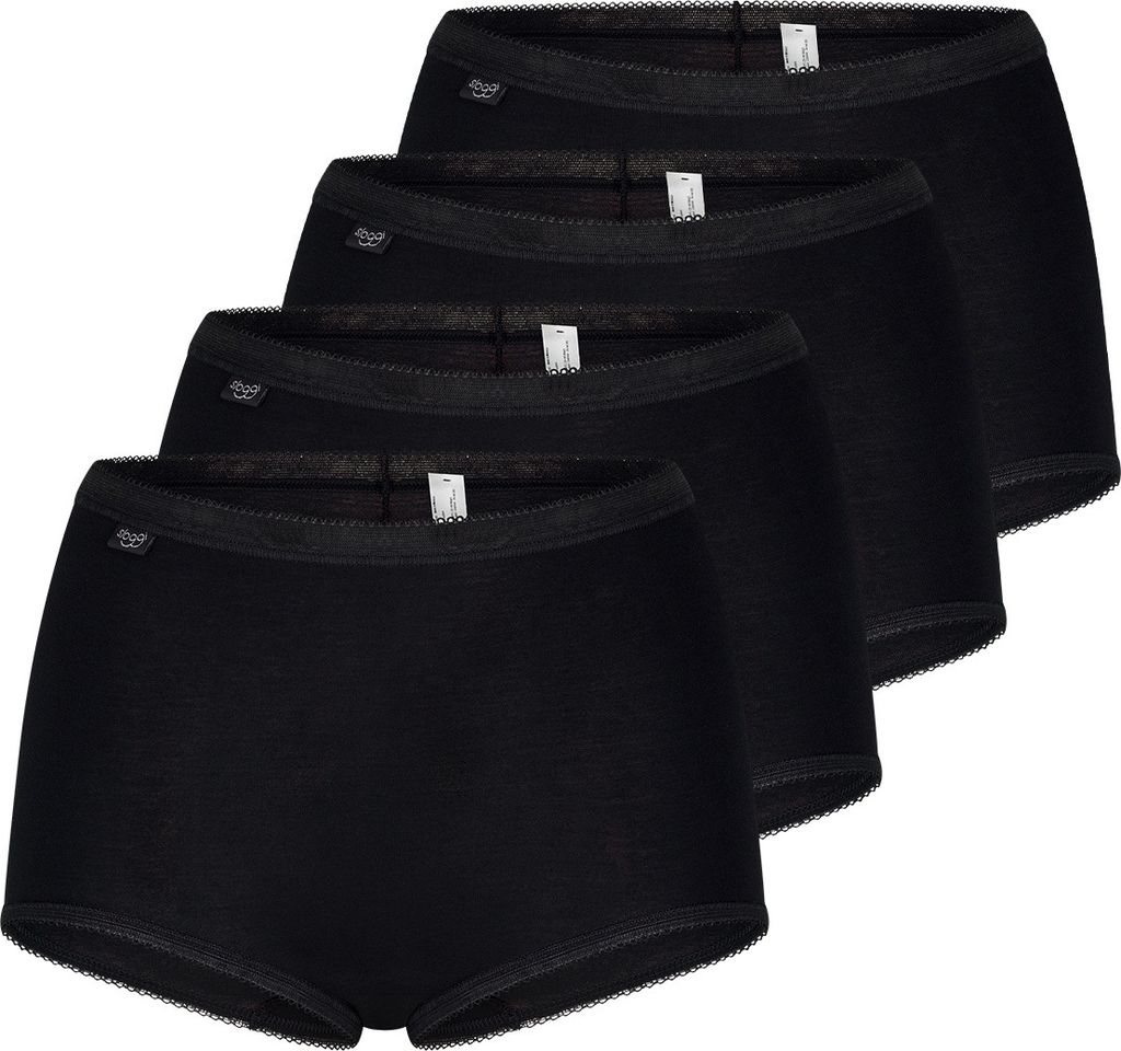 sloggi 4er Pack Basic+ Maxi Slip Perfekter Sitz, Mit feinen Details, Angenehm auf der Haut