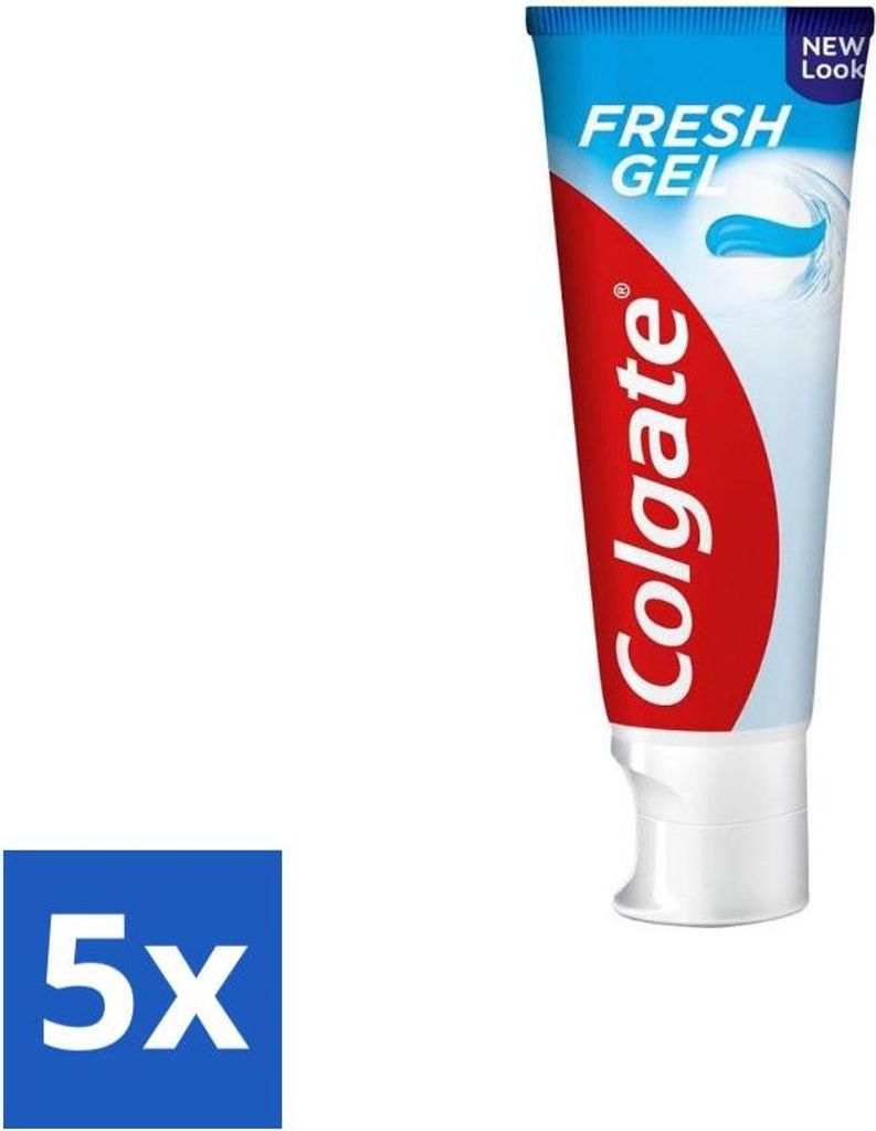 Colgate Zahnpasta Fresh Gel 75 ml - Vorteilspack - 5 Stücke