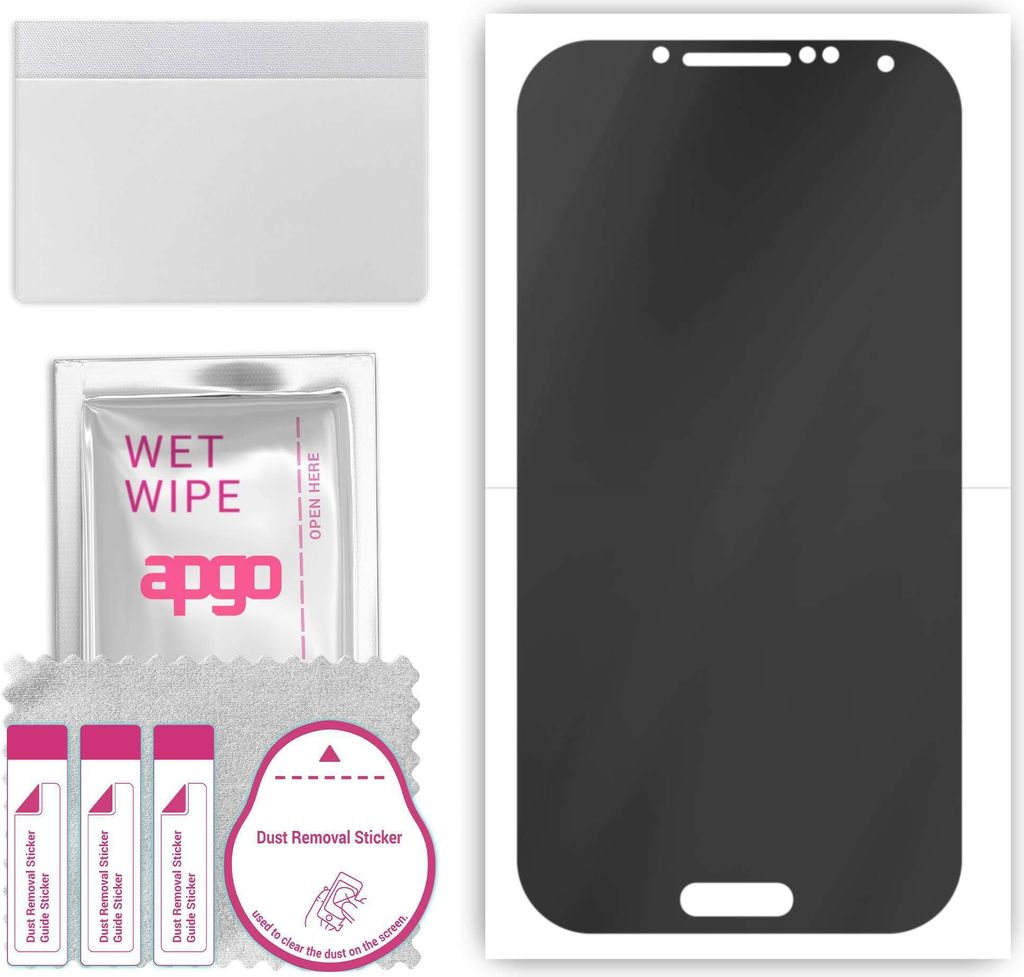 apgo Hydrogel Blickschutzfolie, Matt, kompatibel mit Samsung Galaxy S4 mini i9190, Privacy Displayschutzfolie, Schutzfolie mit Positionierhilfe, An...