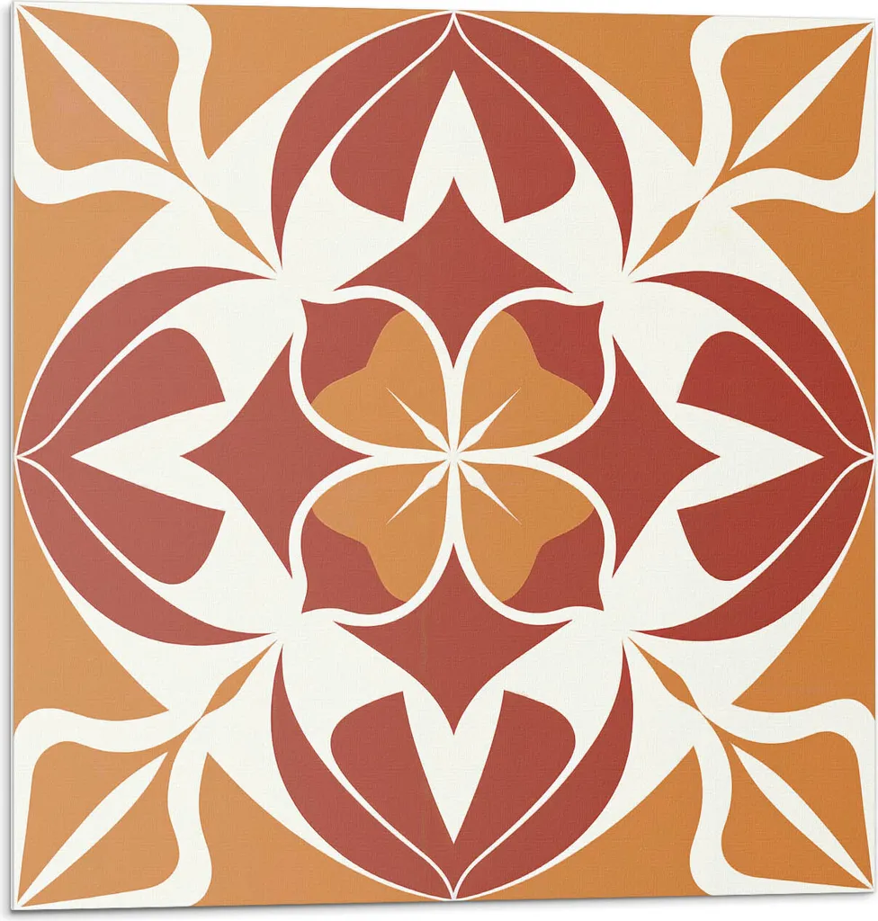 Pannello Murale Design 3D - Motivo Vegetale Autoadesivo 50x50cm