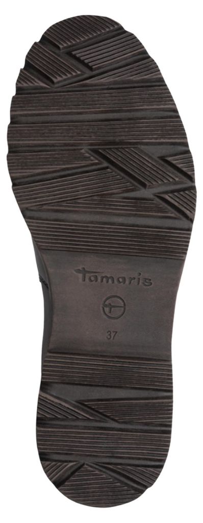 Tamaris Damen Stiefelette Chalsea Leo-Look Blockabsatz Produktbild 