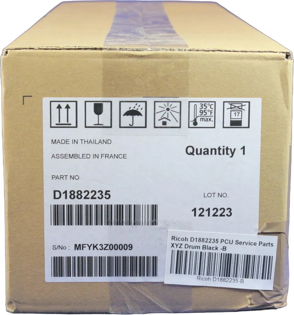 Tambour Ricoh D1882235 Haute Fidélité PCU XYZ Drum Black B Noir Intense