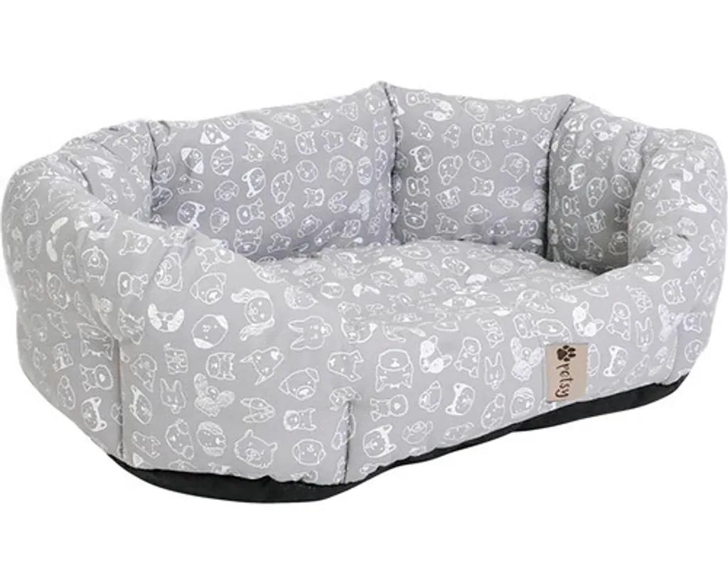 Lit pour chien gris MAX 90 cm idéal pour salon et grands espaces
