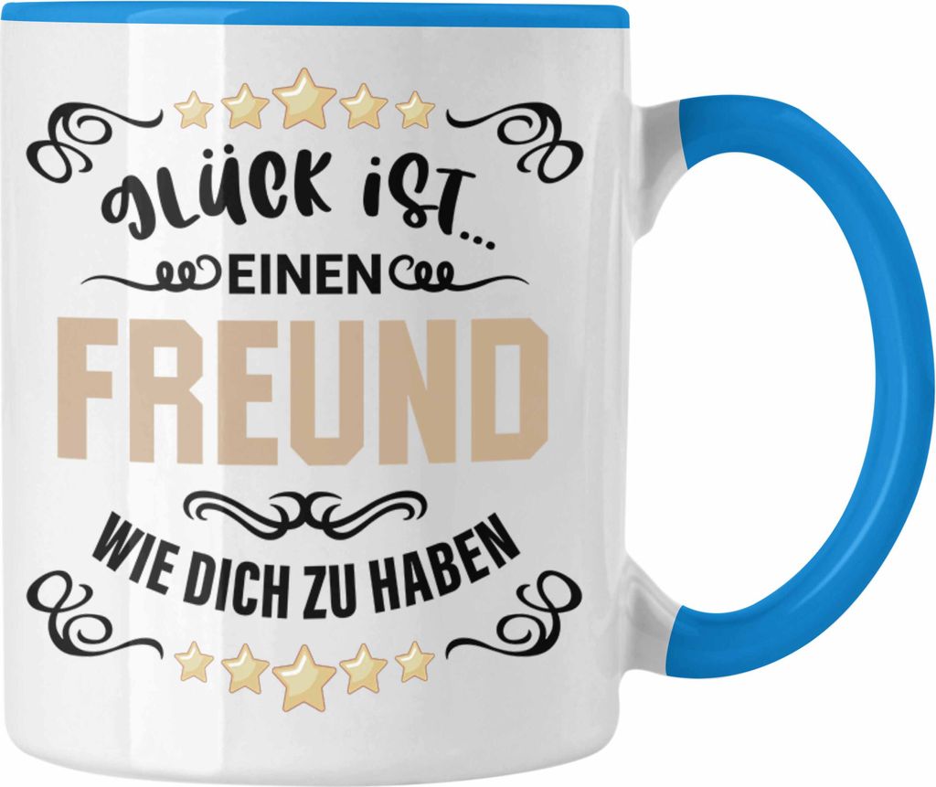 Trendation - Bester Freund Tasse Geschenk Beste Freunde Bester Freund Der Welt Geschenkidee (Blau)