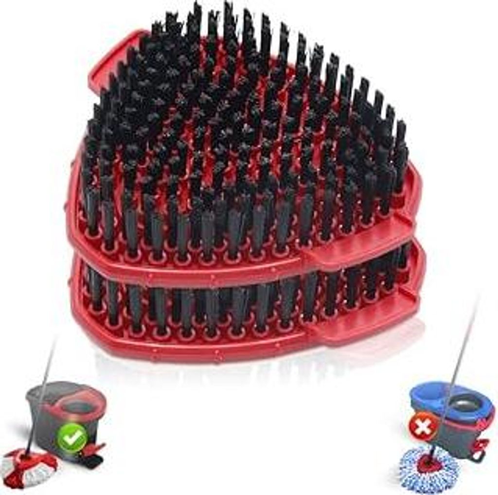 2 Stück Wischmop Scheuerbürste Ersatz Kopf Kompatibel mit Vileda Turbo Mop,Wischmop Ersatzbürsten für Vileda Turbo EasyWring Rotierende Mop,Dre...