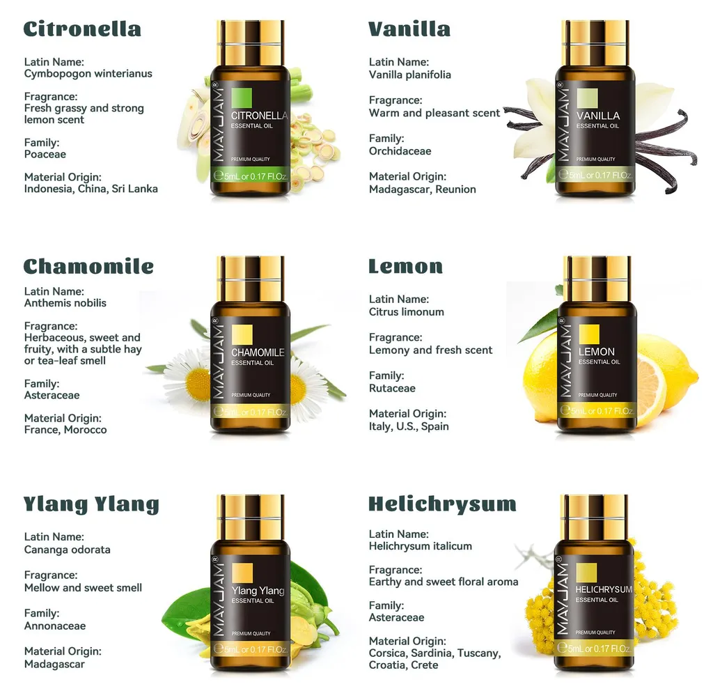 Kit huiles essentielles 35 parfums pour diffuseur et relaxation