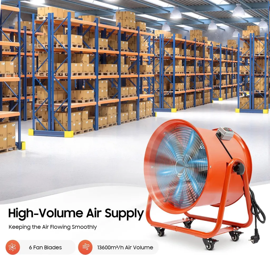 Ventilateur industriel puissant contre la chaleur en usine - F-64