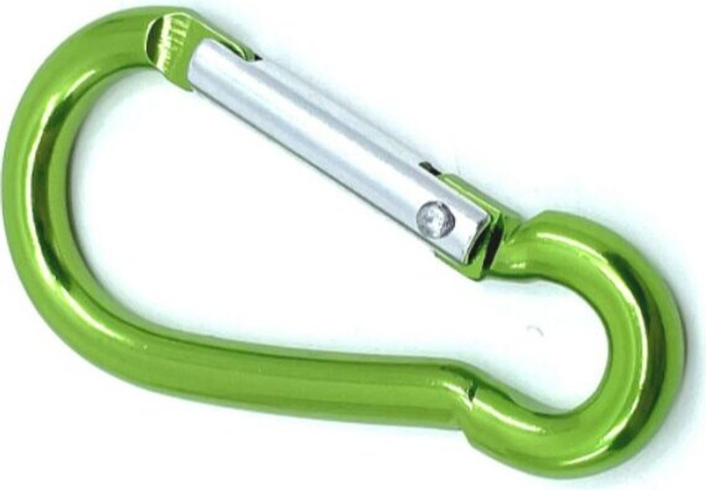 Aluminium-Karabiner 6 x 60 mm, grün - Packung mit 1 Stück Produktbild 