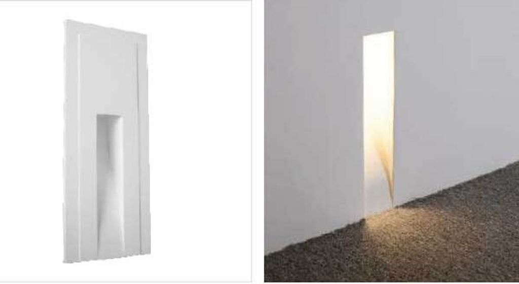 Gips-Wandeinbauleuchte Rand Lang 200x500x95mm Weiß max. 35W Produktbild 