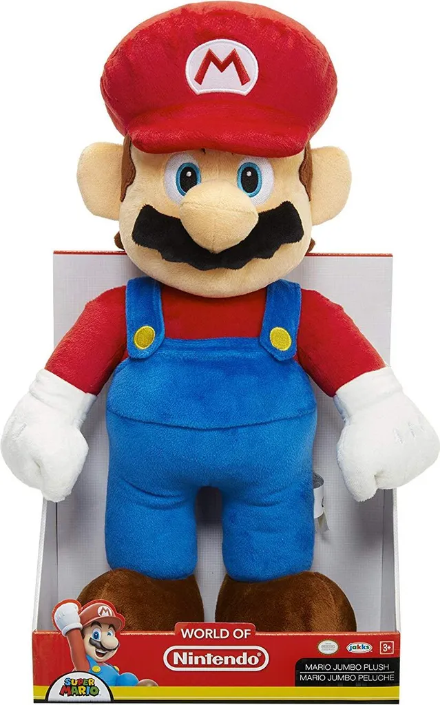 Jakks Pacific Super Mario 50 cm Peluche Jumbo - Serie World of Nintendo