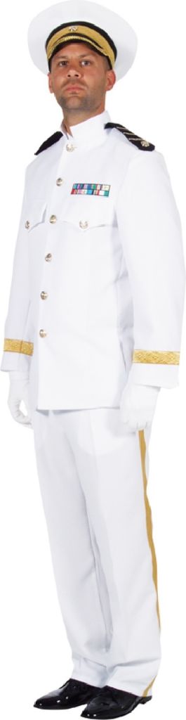 M203206-S weiß Herren Offizierskostüm Marineanzug Gr.S