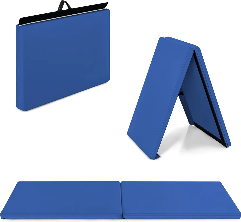 Tapis de sol souple de gym et yoga pliable 180x60x4cm pour musculation