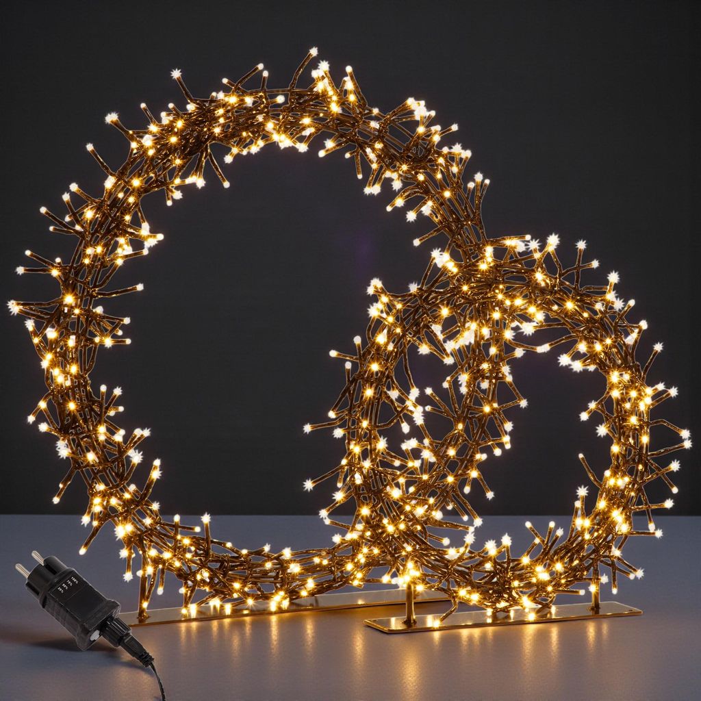 Meisterhome® LED Kerzring 2er-Set – Ø30 cm 280 LEDs & Ø45 Produktbild 