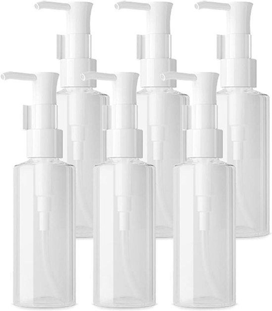 Transparente kosmetische Sprühsysteme - 6 Stücke - 50ml Flaschenpumpen