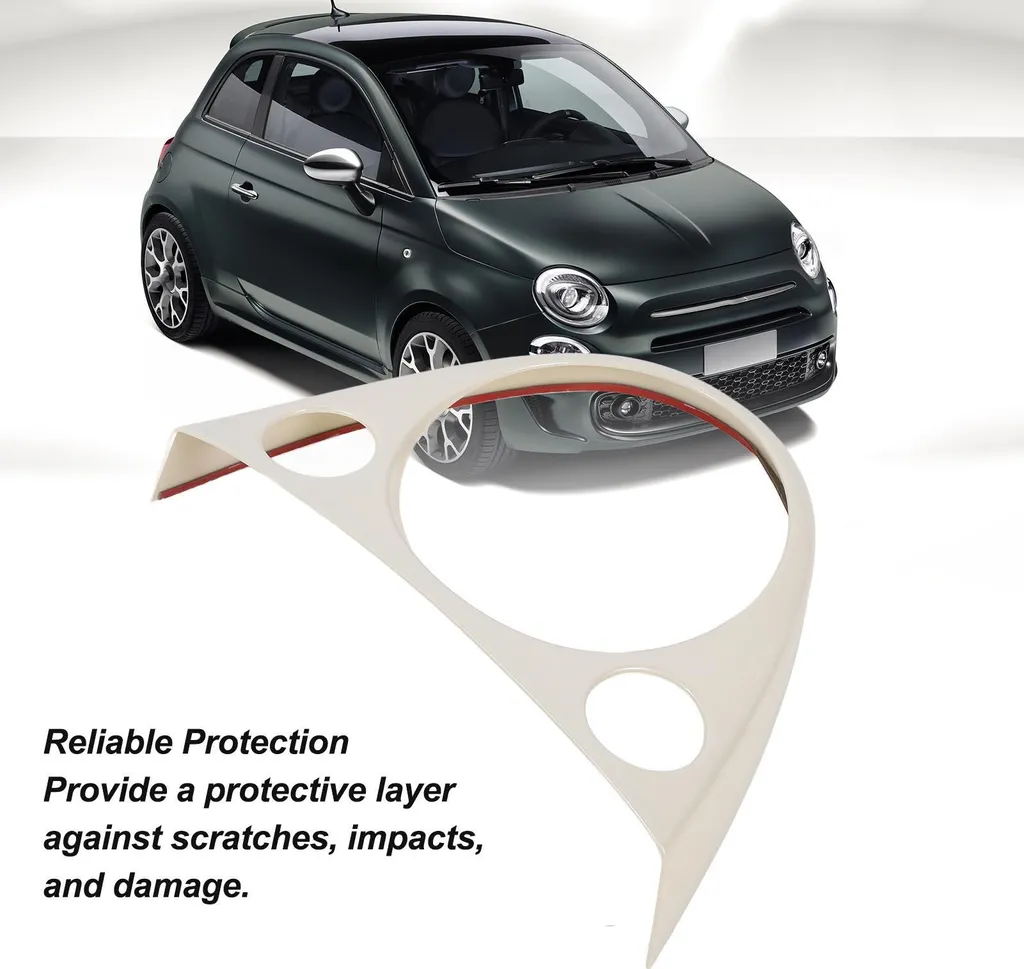 Cache Décoratif Blanc pour Console et Levier 500 Abarth - Style Course - 5