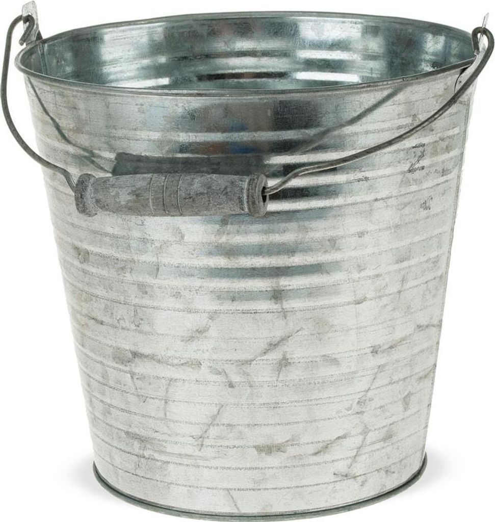 Zinkeimer Henkel Rillen Pflanzeimer Pflanzgefäße Ø 20-28 cm