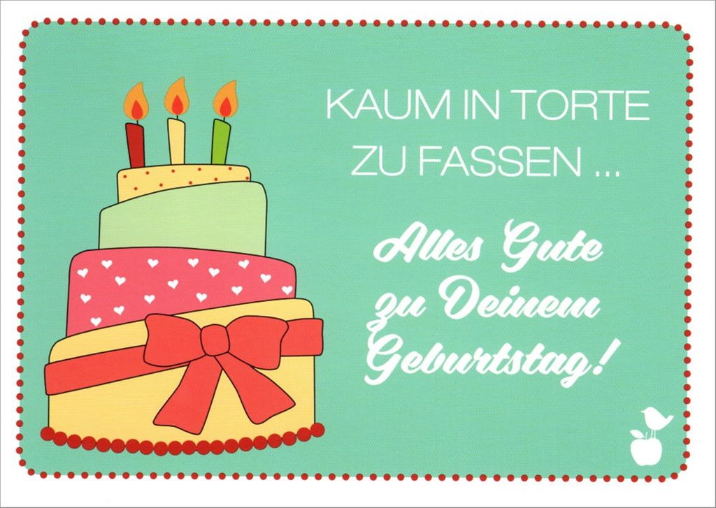 Postkarte MainSpatzen "Kaum in Torte zu fassen ..."