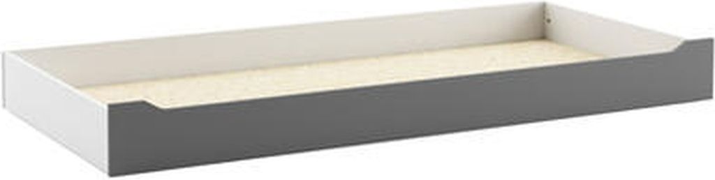 Bettschubkasten >Genius< in matt weiss/hell grau - 200x20x93 (BxHxT)